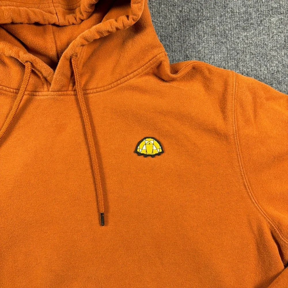 The‎ North Face Hoodie Mens XL Orange Geodesic Tent Logo Pullover SP20
